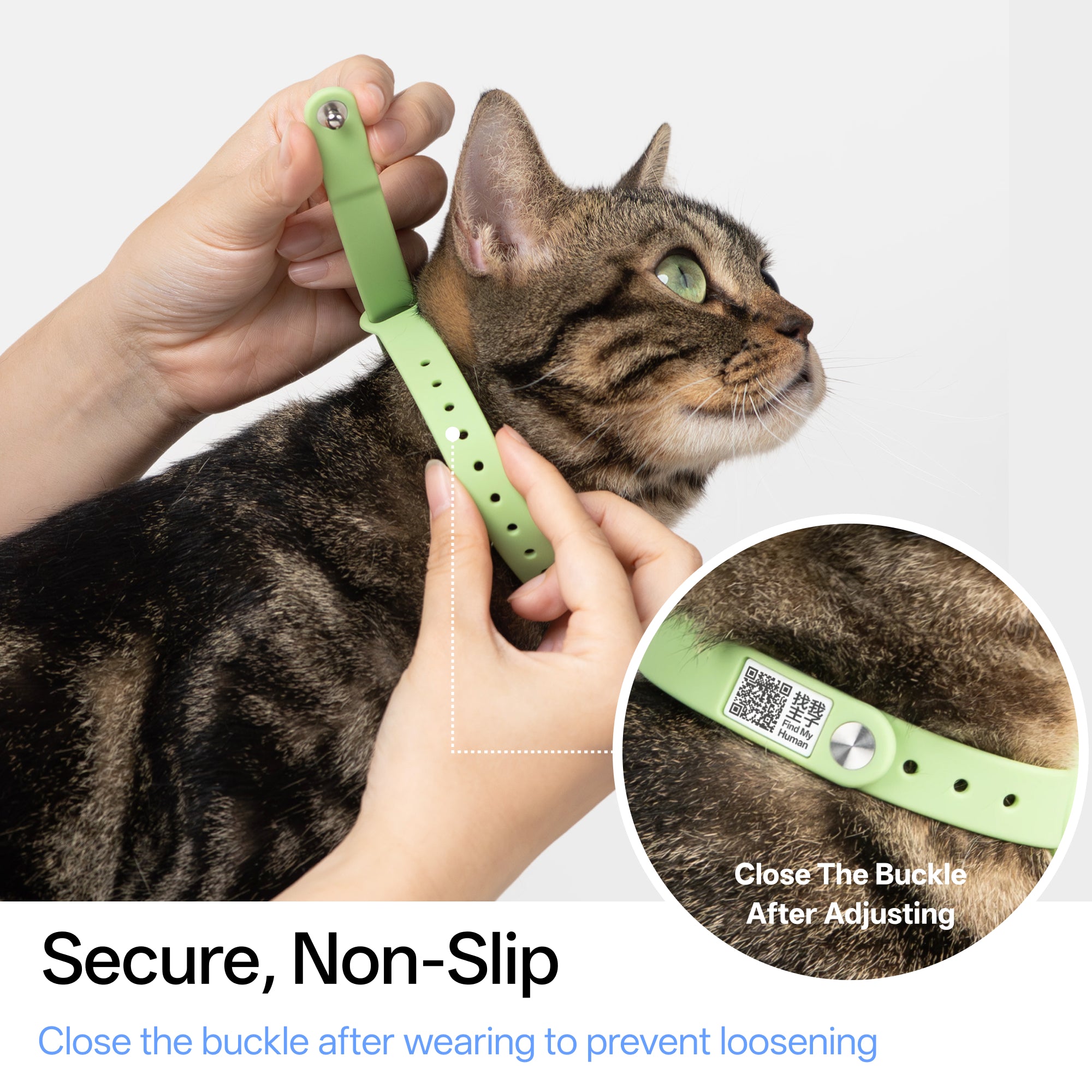 Anti-Choke AirTag Cat Collar G2 (QR)