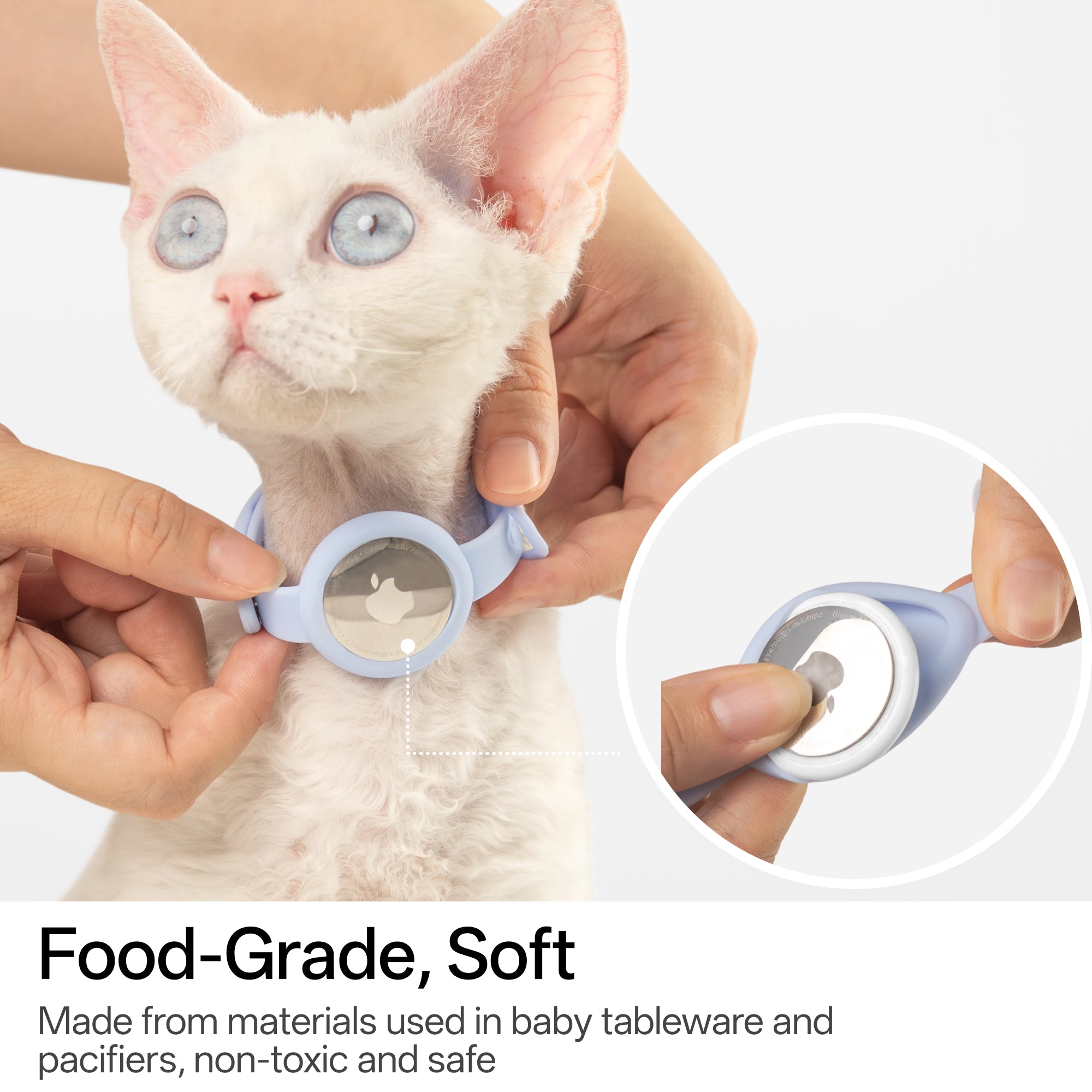 Anti-Choke AirTag Cat Collar G2 (QR)